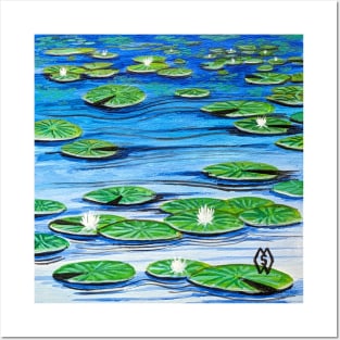 Lily pads on the lake Posters and Art